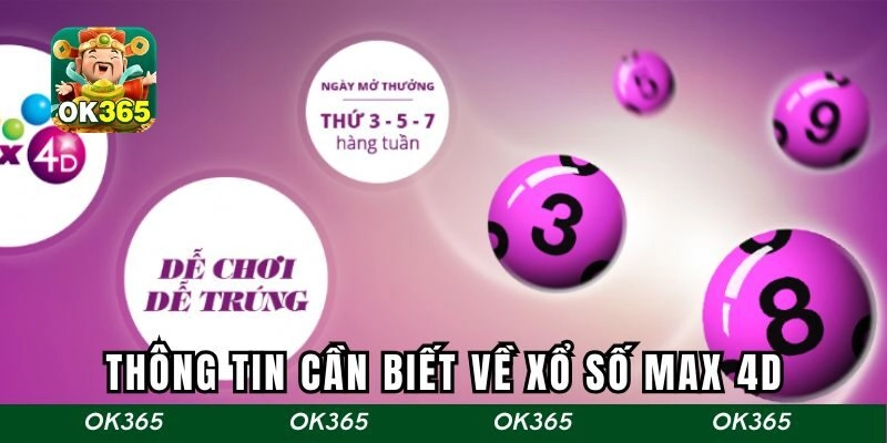 Thông tin cần biết về xổ số max 4D